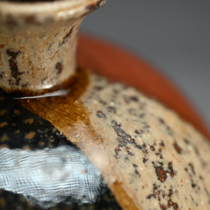 Fabulous Early Work by LNT Shimizu Uichi ー“鉄釉二彩 花瓶”