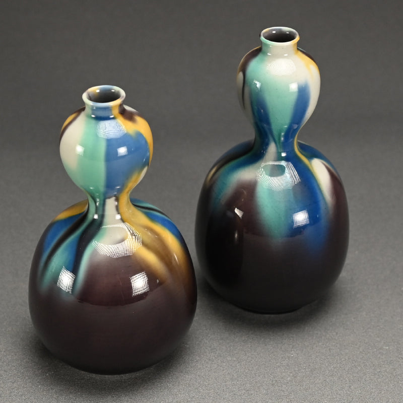 Porcelain Tokkuri Set ー"彩釉徳利 三代 徳田八十吉, 正彦"