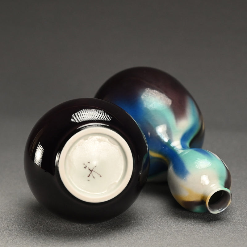 Porcelain Tokkuri Set ー"彩釉徳利 三代 徳田八十吉, 正彦"