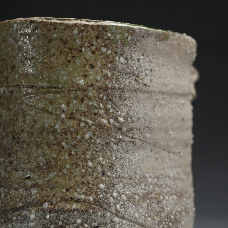 Ash Glazed Mizusashi ー辻村 史郎 "自然釉耳付水指"