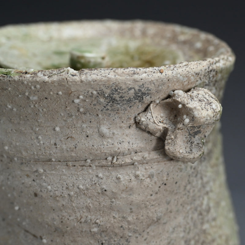 Ash Glazed Mizusashi ー辻村 史郎 "自然釉耳付水指"
