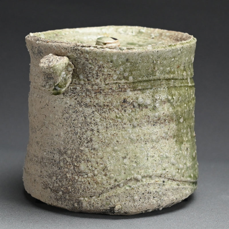Ash Glazed Mizusashi ー辻村 史郎 "自然釉耳付水指"