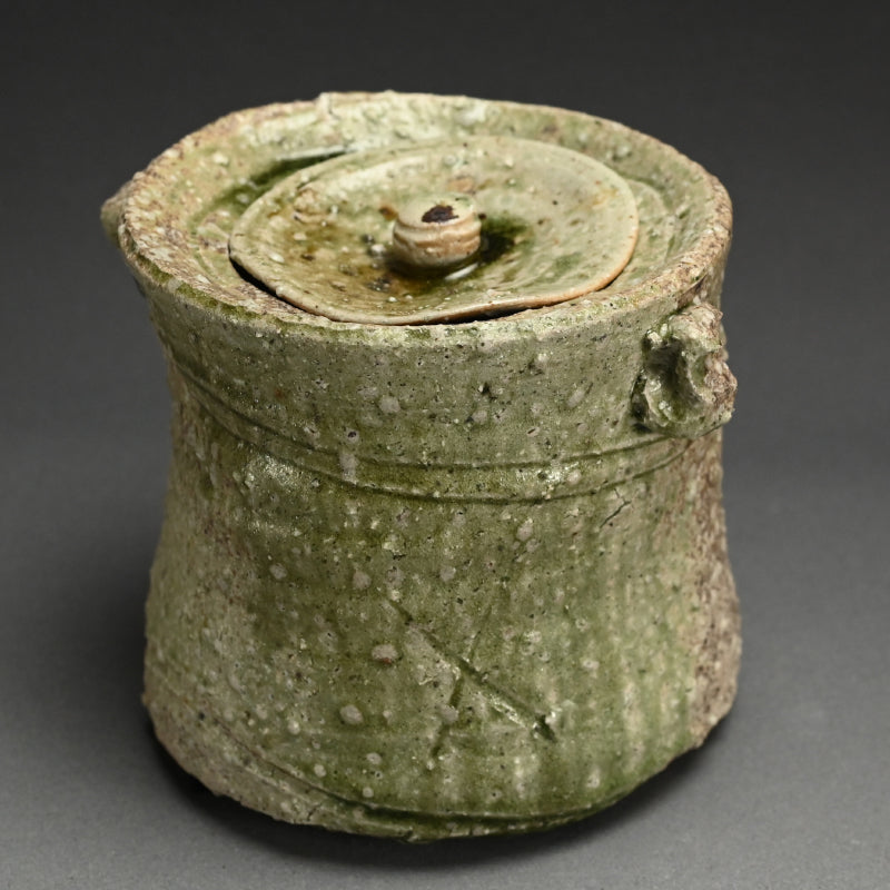Ash Glazed Mizusashi ー辻村 史郎 "自然釉耳付水指"