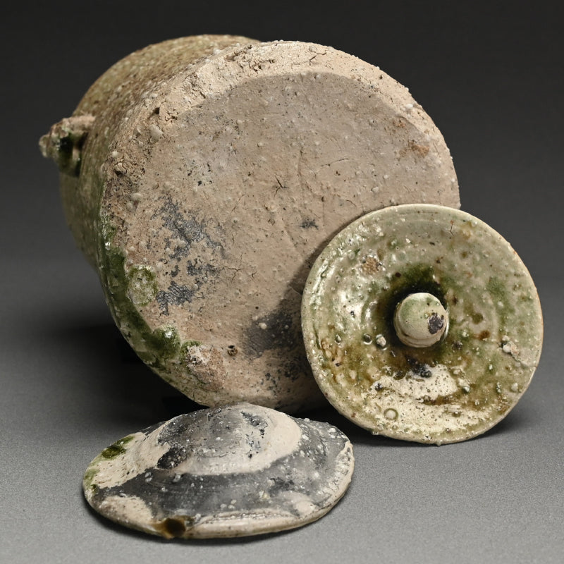 Ash Glazed Mizusashi ー辻村 史郎 "自然釉耳付水指"
