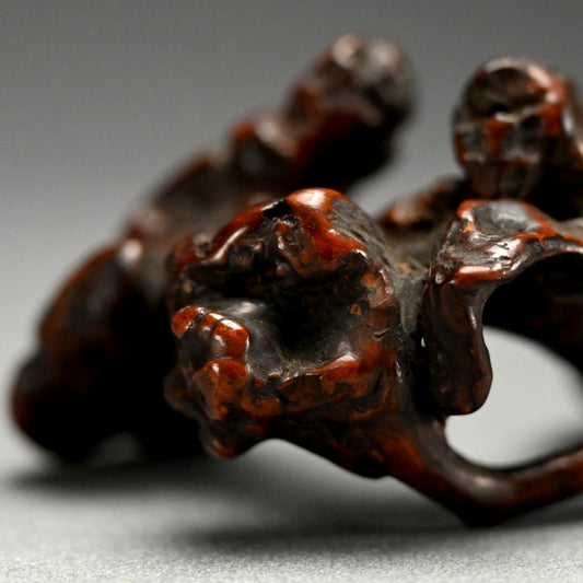 Antique Japanese Scholar Art Root-Wood Nyoi