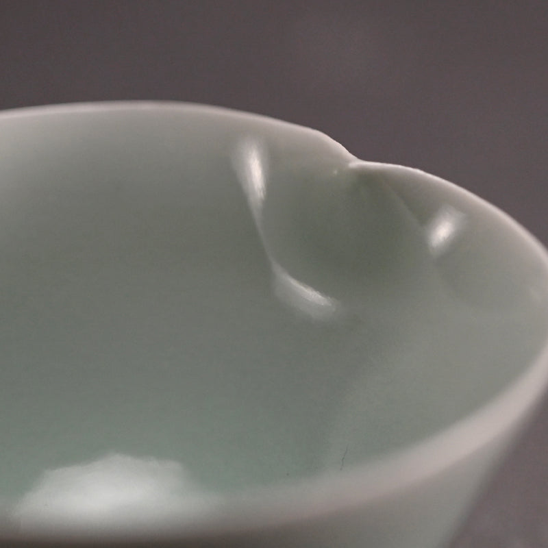 Porcelain Guinomi Sake Cup C ー“青白磁 ぐい呑”