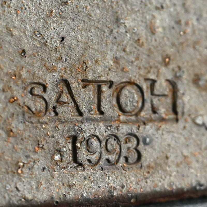 Oxidized Rust Vase ー佐藤 和彦 "鉄化瓷彫文壺"