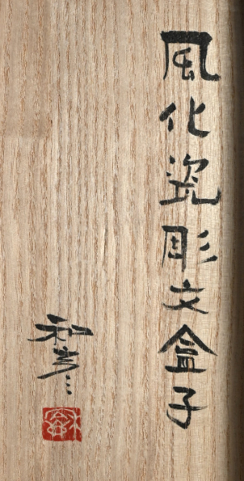 Covered Ceramic Box ー佐藤 和彦 “風化瓷彫文盦子”