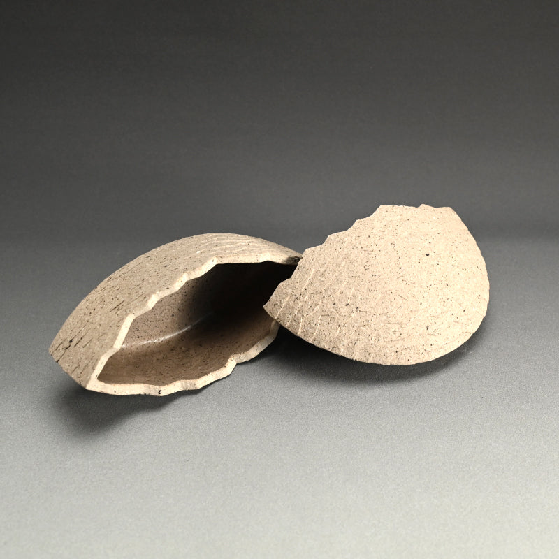 Covered Ceramic Box ー佐藤 和彦 “風化瓷彫文盦子”