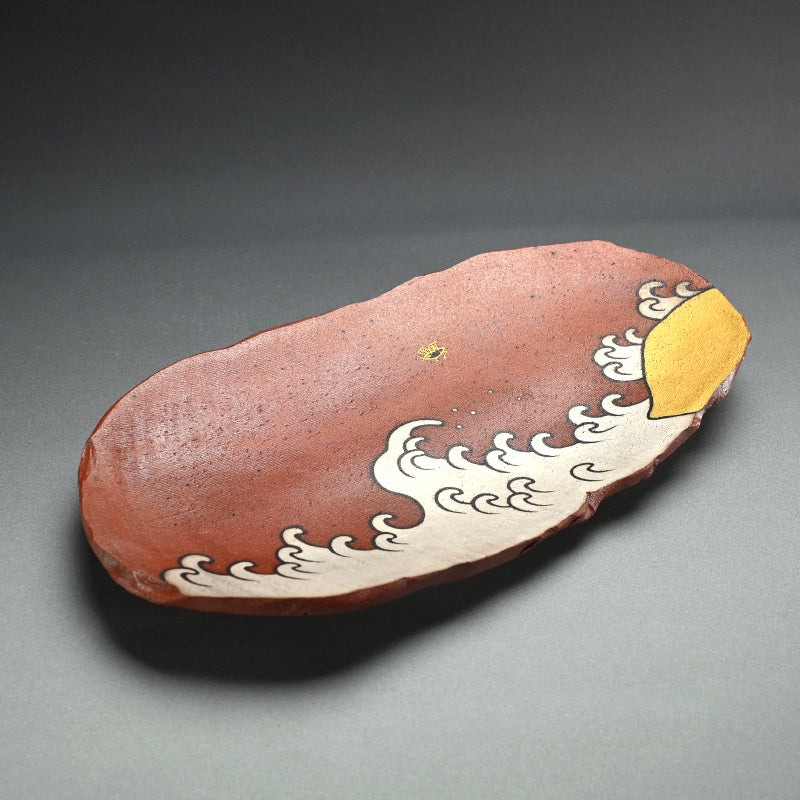 Large Wave Patterned Platter ー番浦史郎“波ノ図 盛皿”