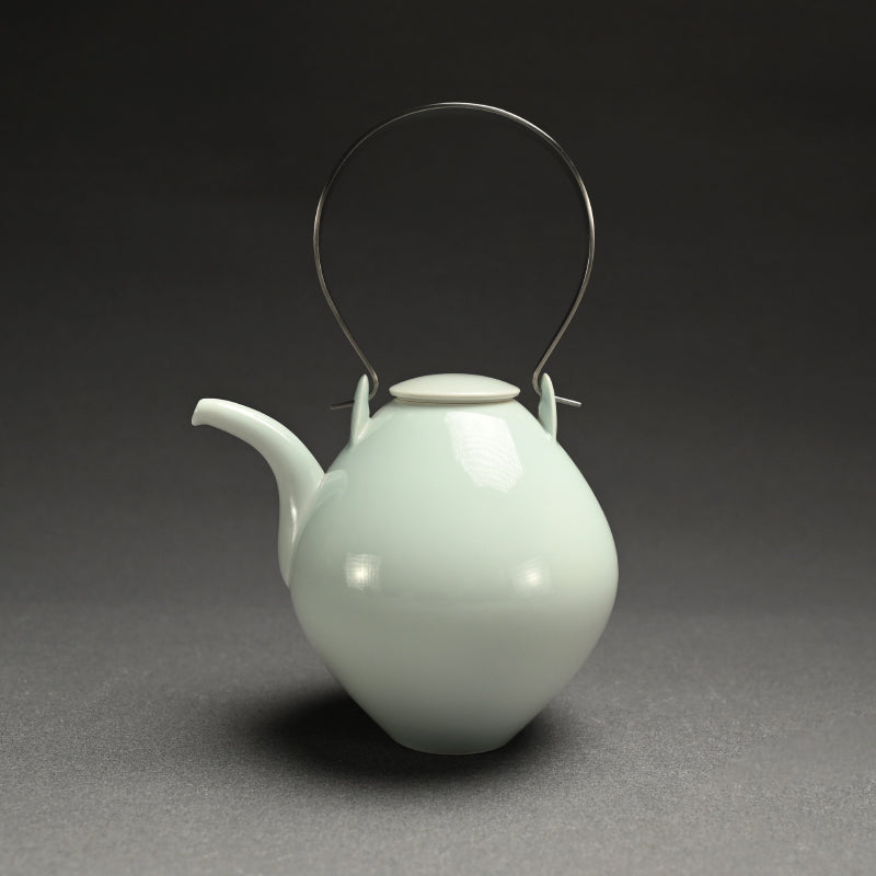 Boxed 5 person Porcelain Tea set ー宇佐美 賢祐 ”土瓶・湯吞”