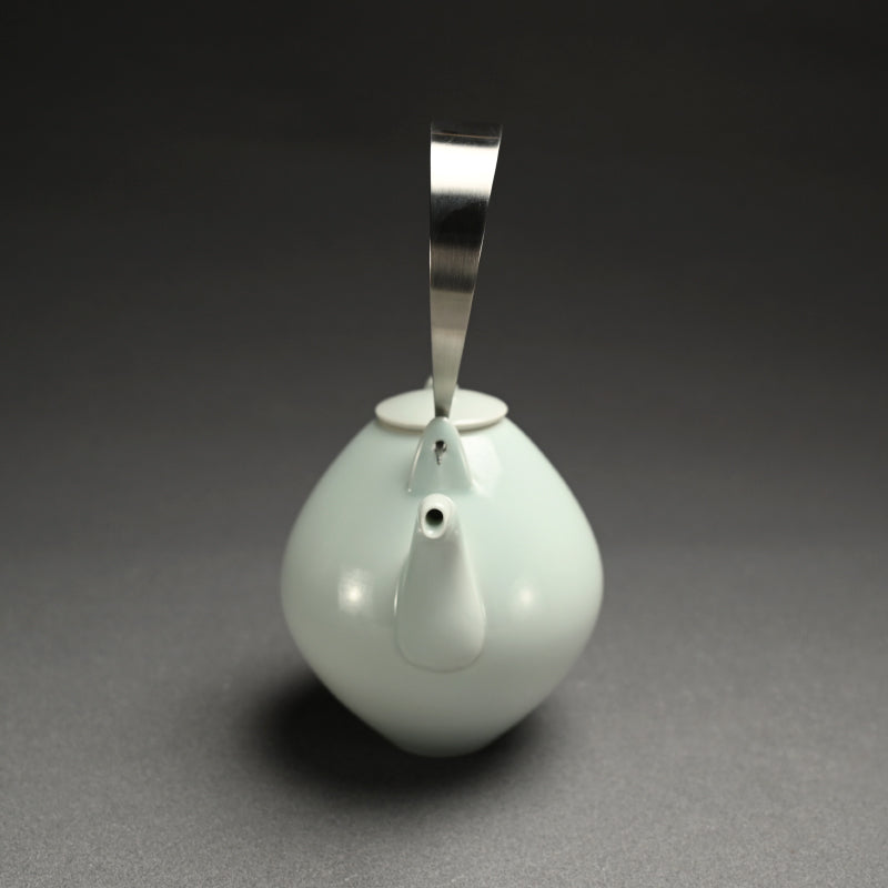 Boxed 5 person Porcelain Tea set ー宇佐美 賢祐 ”土瓶・湯吞”