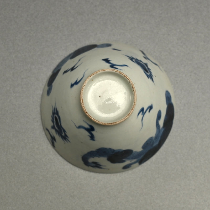 Gorgeous Antique Japanese Porcelain Dragon Bowl