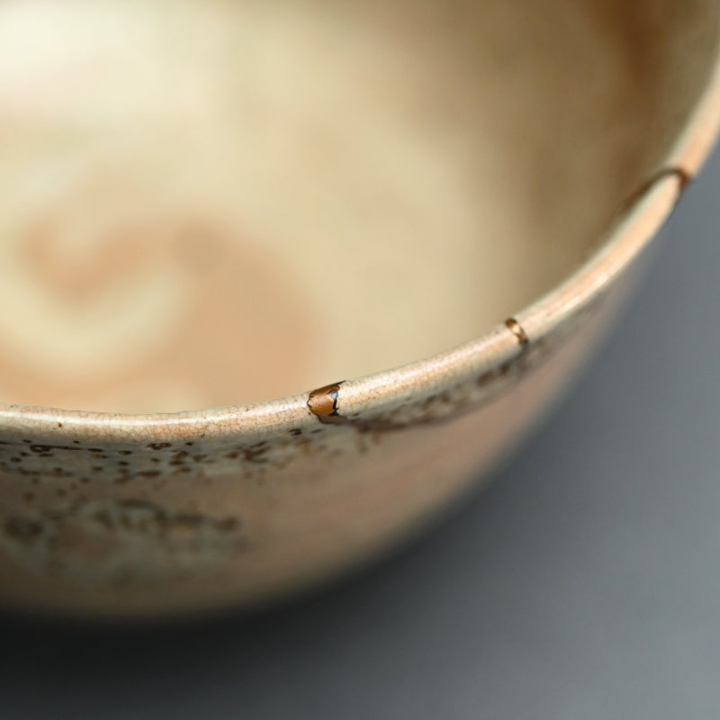 Korai Mishima Chawan Tea Bowl with Old Gold Repair