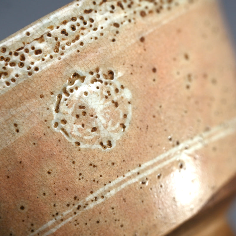 Korai Mishima Chawan Tea Bowl with Old Gold Repair