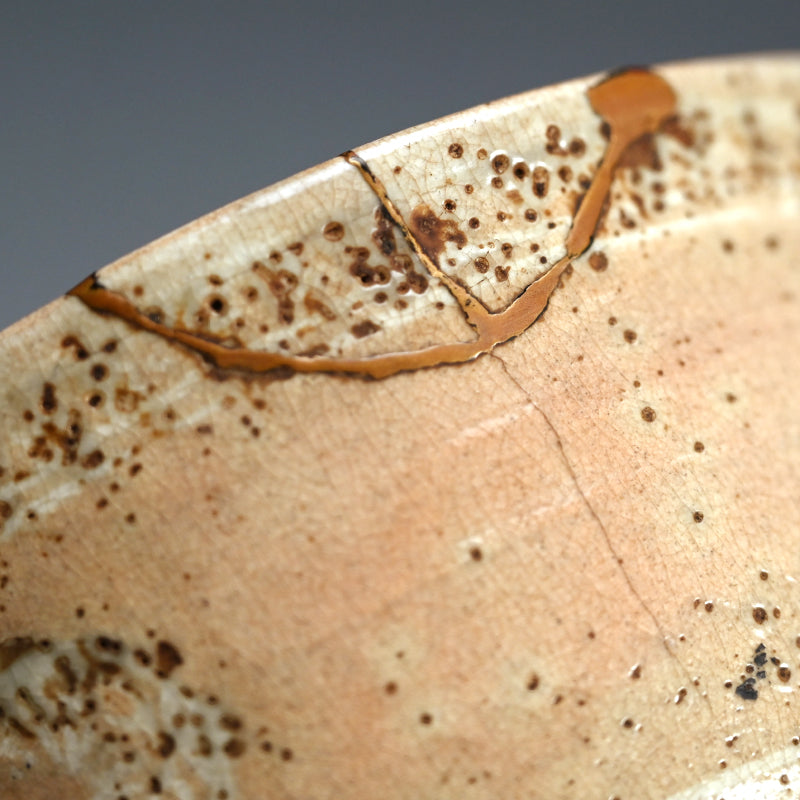 Korai Mishima Chawan Tea Bowl with Old Gold Repair