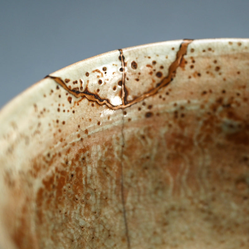 Korai Mishima Chawan Tea Bowl with Old Gold Repair