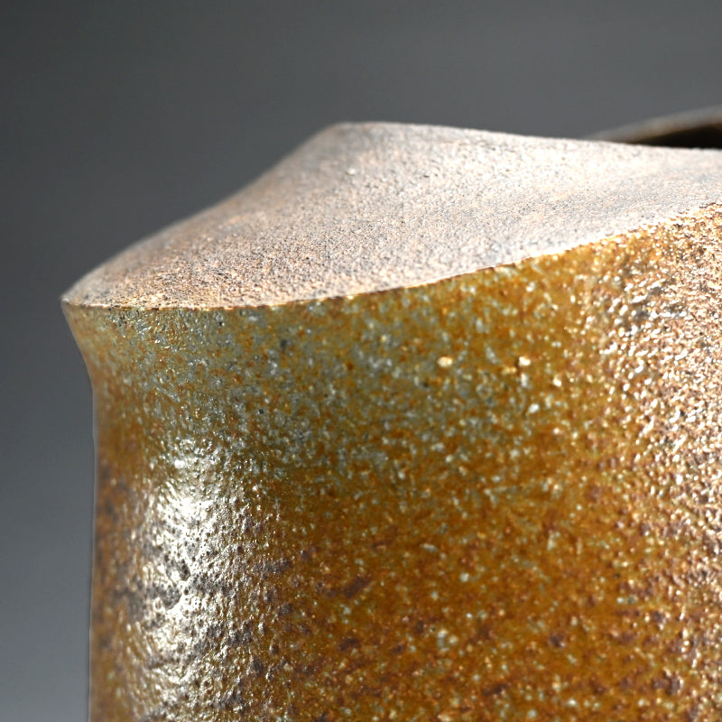 Bizen Henko Vase ー伊勢崎 創 "備前 扁壺"