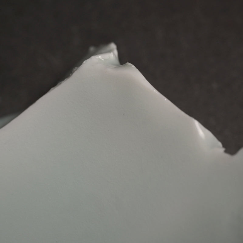 Sharp Porcelain Serving Plate ー加藤 委 “青白磁 くわ形皿”