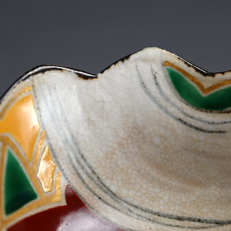 Set 5 Maple Leaf Mukozuke Dishes ー宮川 香山 "色絵竜田絵向付"