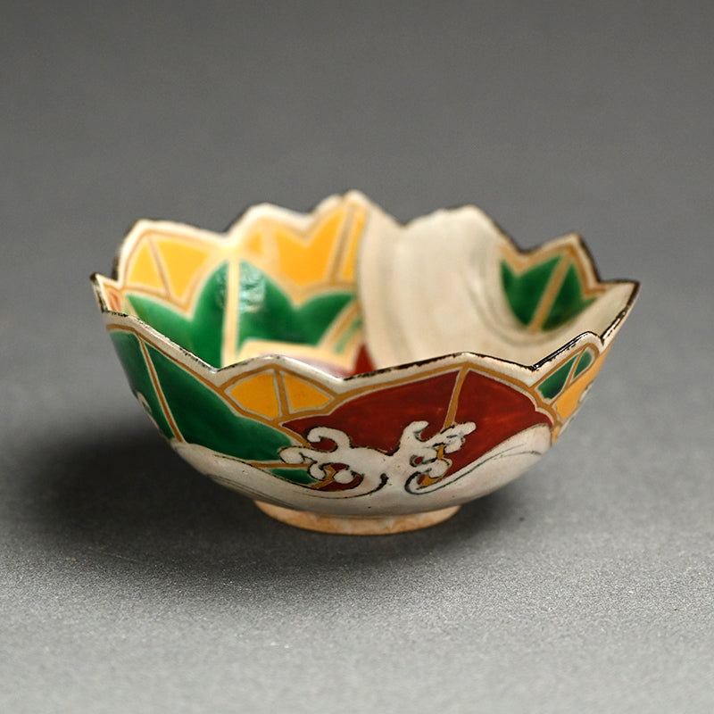 Set 5 Maple Leaf Mukozuke Dishes ー宮川 香山 "色絵竜田絵向付"