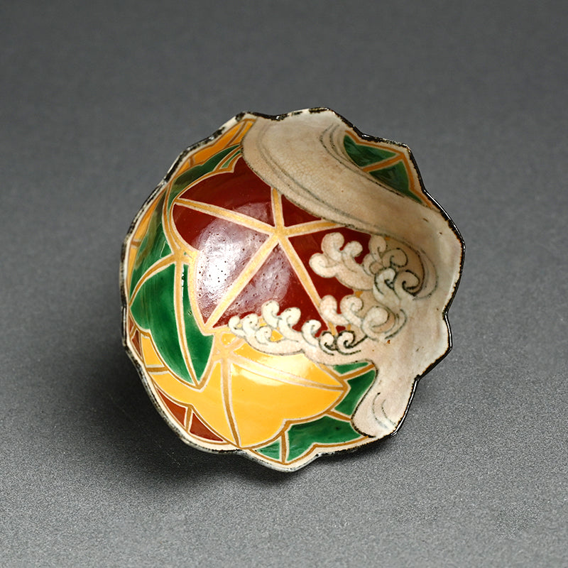 Set 5 Maple Leaf Mukozuke Dishes ー宮川 香山 "色絵竜田絵向付"