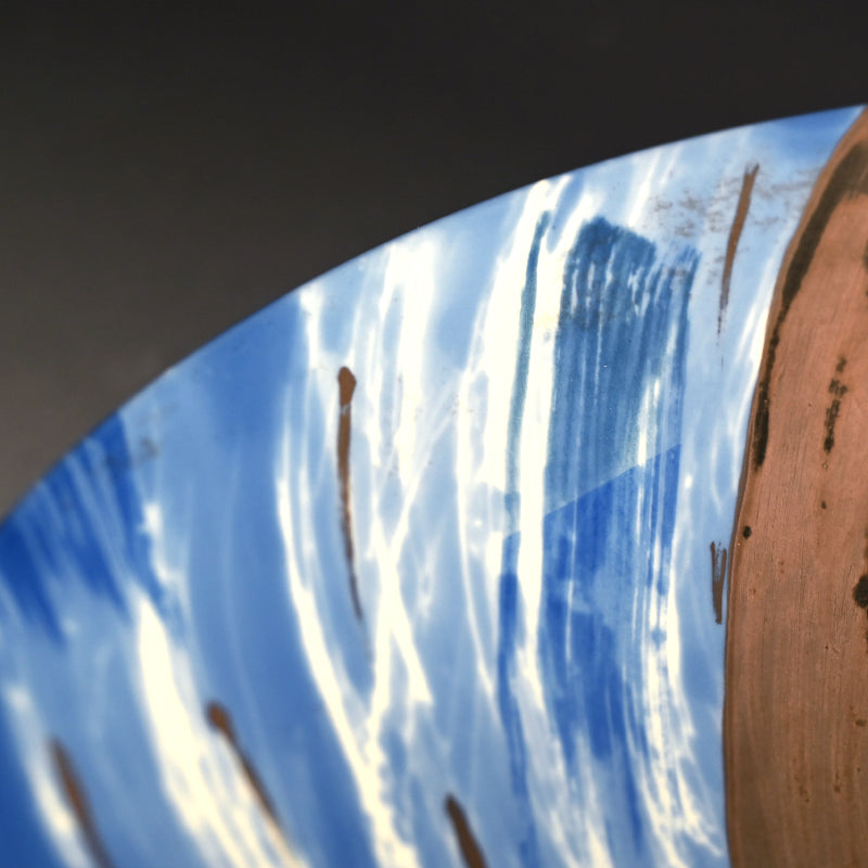 Huge Silver Glazed Blue & White Bowl ー近藤 孝弘 “染付銀彩 鉢”