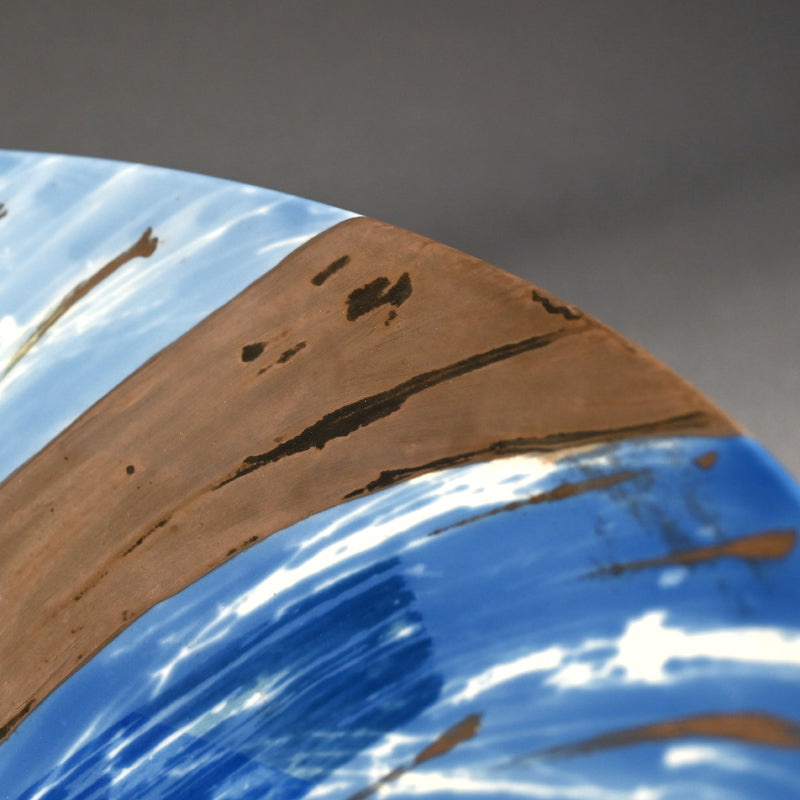 Huge Silver Glazed Blue & White Bowl ー近藤 孝弘 “染付銀彩 鉢”