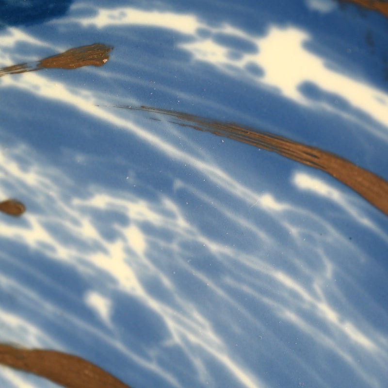 Huge Silver Glazed Blue & White Bowl ー近藤 孝弘 “染付銀彩 鉢”