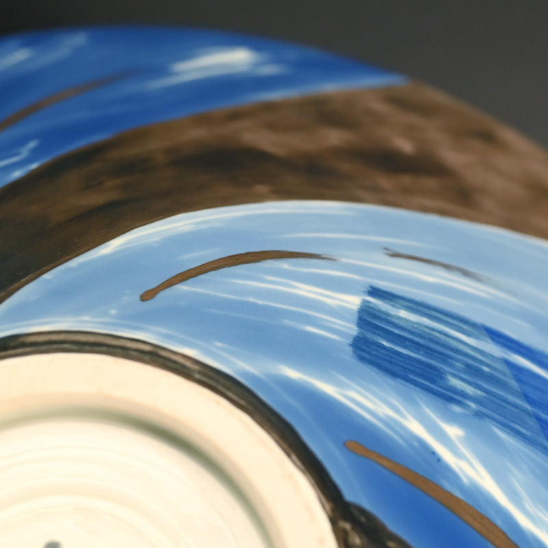 Huge Silver Glazed Blue & White Bowl ー近藤 孝弘 “染付銀彩 鉢”