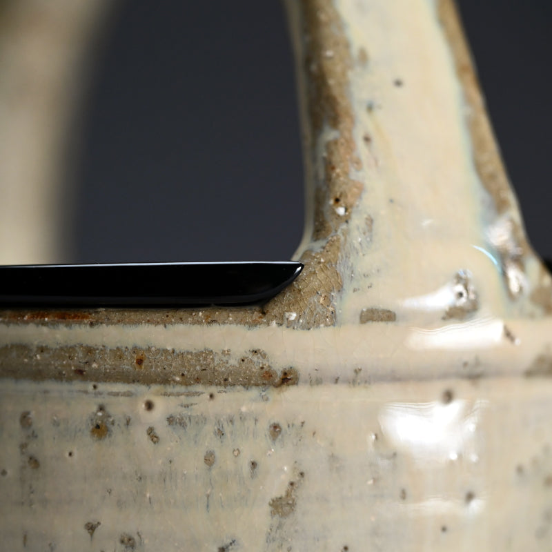 Fabulous Edo period Hagi yaki Te-guchi Mizusashi