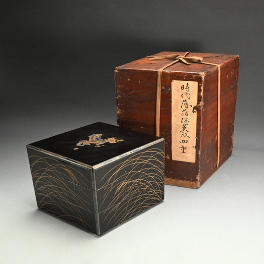 Momoyama to Early Edo Stacking Lacquer Box, Maki-e