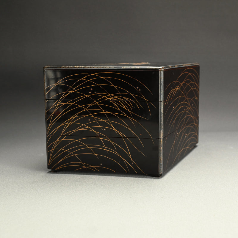 Momoyama to Early Edo Stacking Lacquer Box, Maki-e