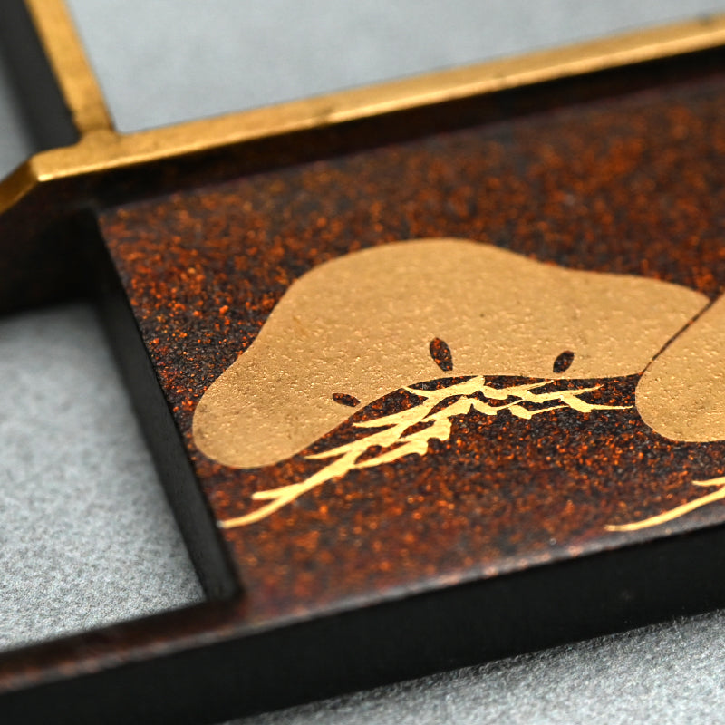 19th c. Korin Maki-e Rimpa Style Suzuribako Lacquer Box