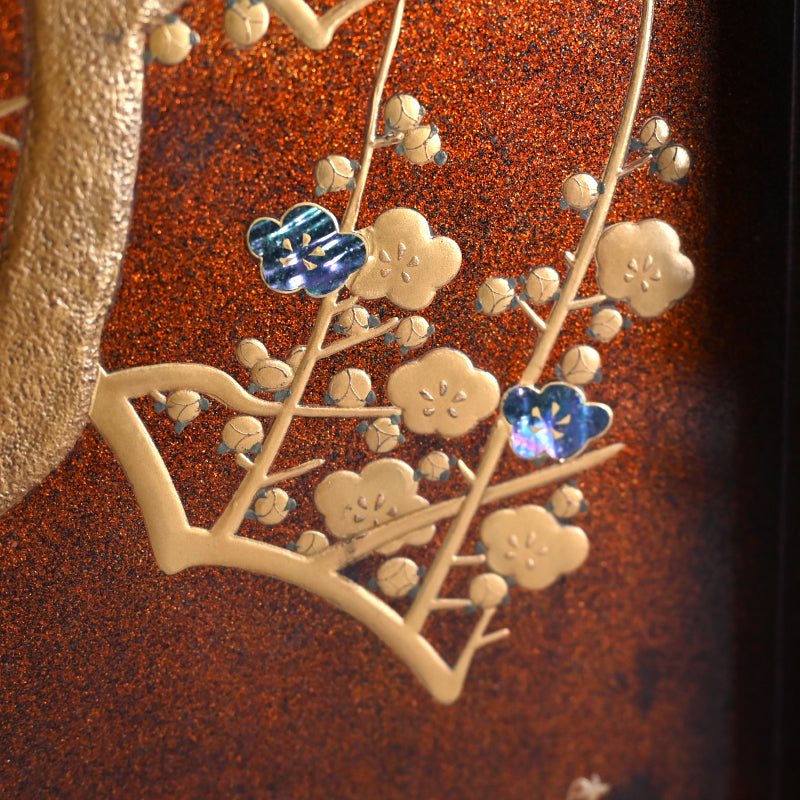 19th c. Korin Maki-e Rimpa Style Suzuribako Lacquer Box