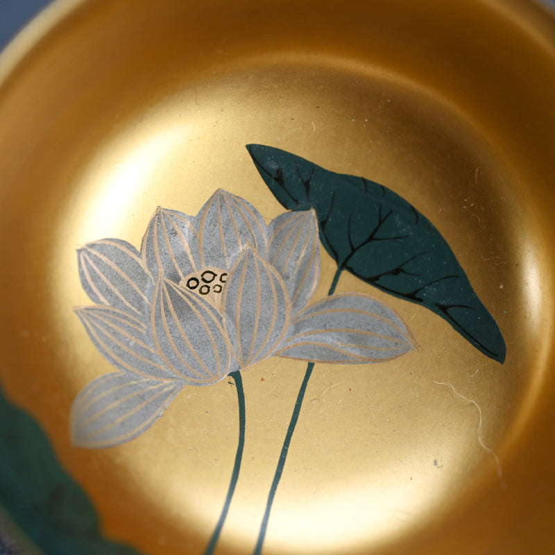 Antique Gold lacquered 10 piece Sake Cup Set