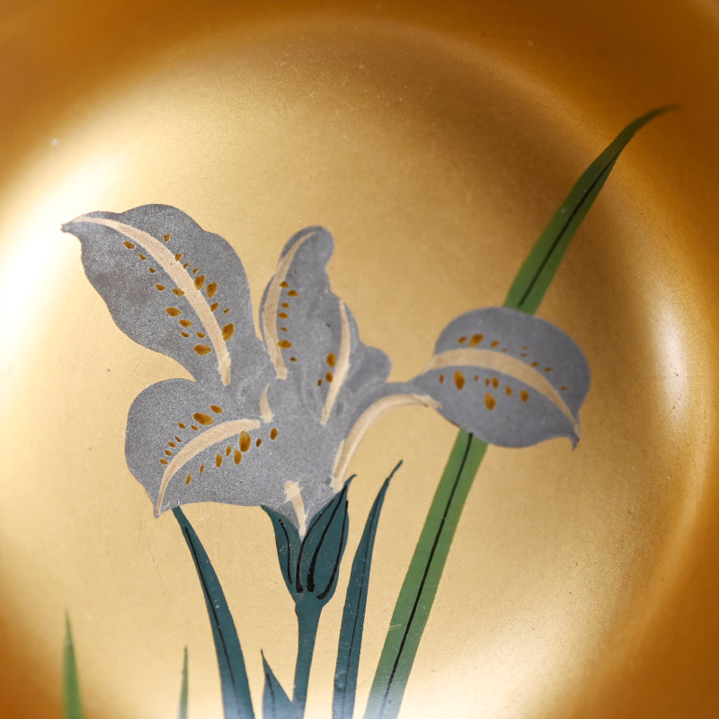 Antique Gold lacquered 10 piece Sake Cup Set