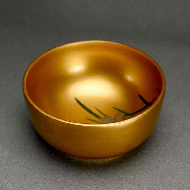 5 Antique Japanese Gold Lacquered Soup Bowls