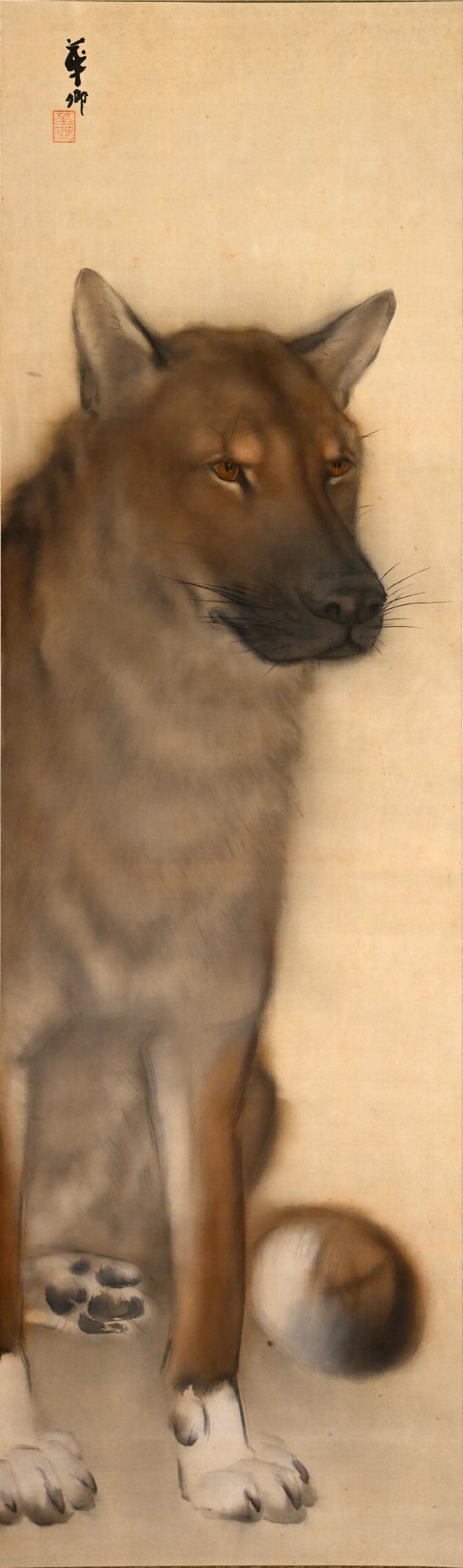 Western Dog Hanging Scroll ー岡田 華鄕