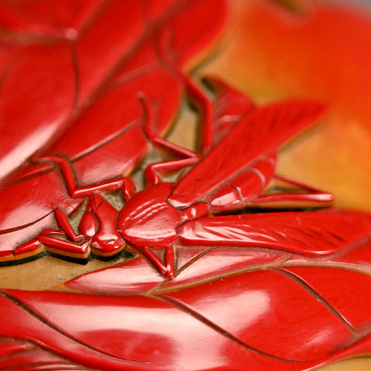 Peach Shaped Kogo ー音丸耕堂 "彫漆盒"