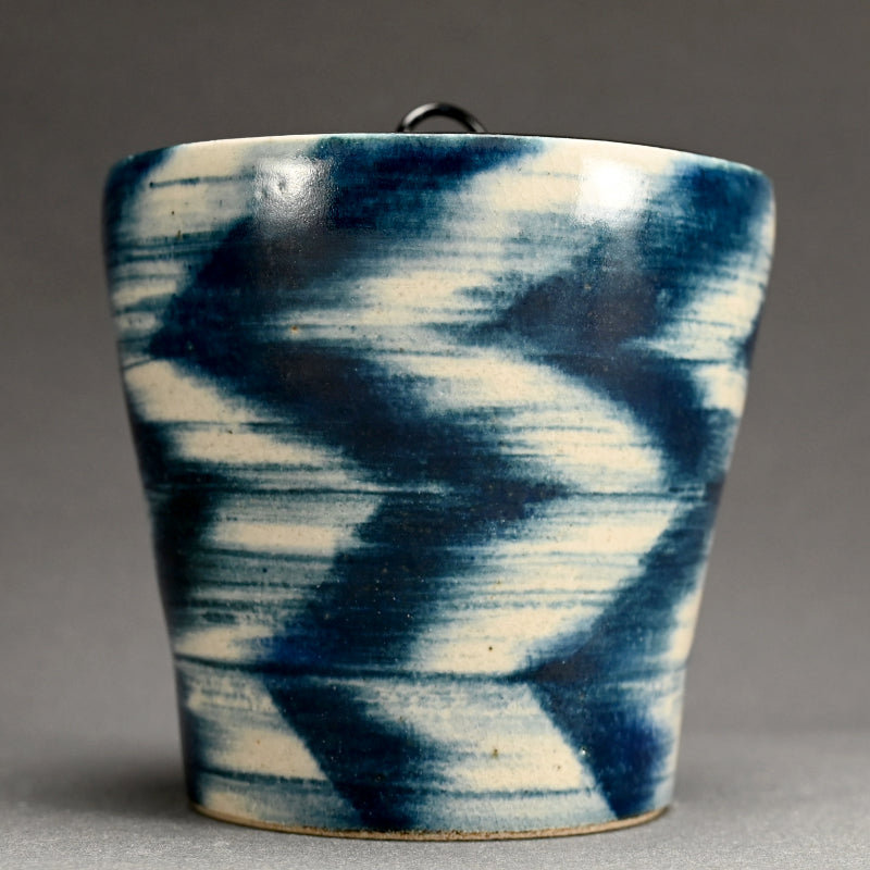 Contemporary Ceramic Mizusashi ー福島 寛子 “呉須絵水指”
