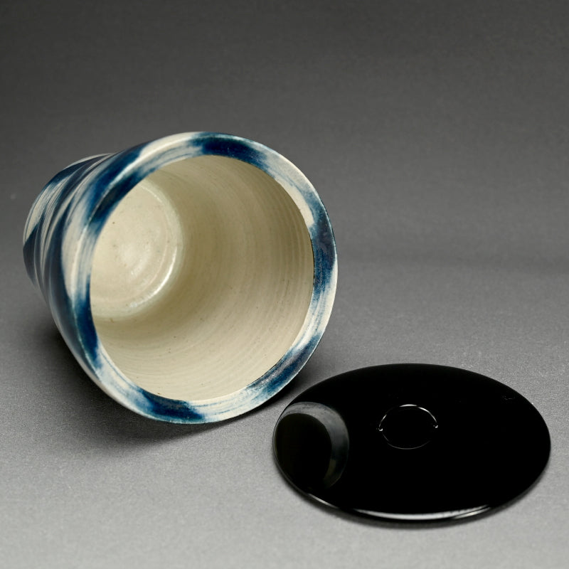 Contemporary Ceramic Mizusashi ー福島 寛子 “呉須絵水指”