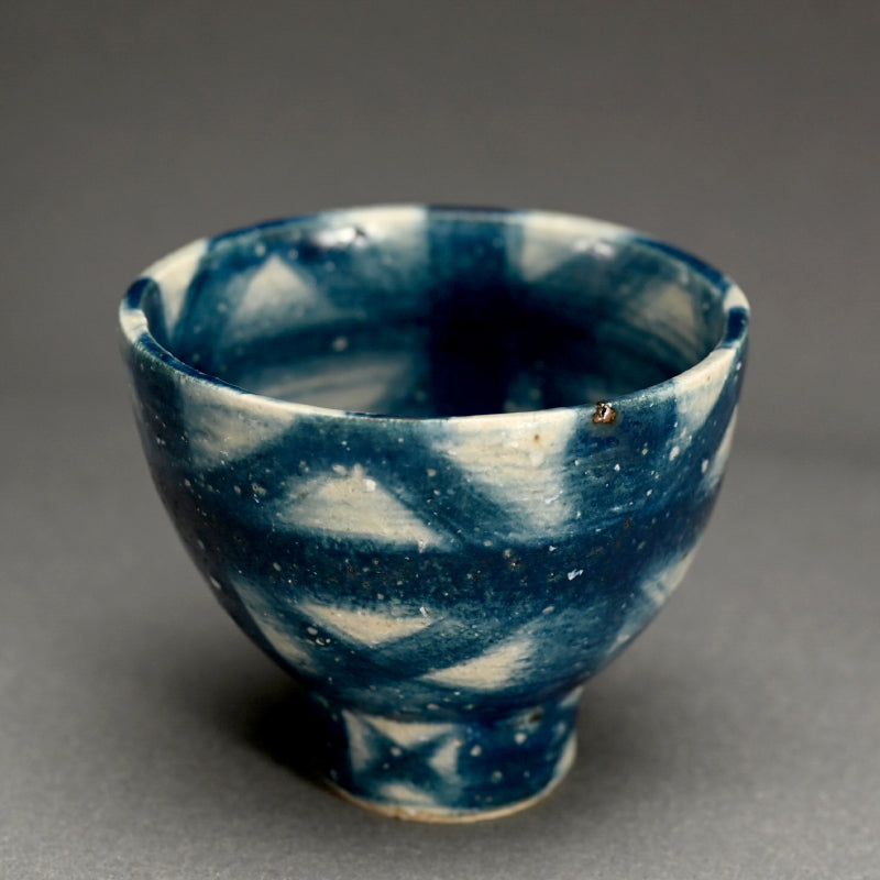 Exquisite Indigo Chawan Tea Bowl ー福島 寛子 “呉須絵茶碗”