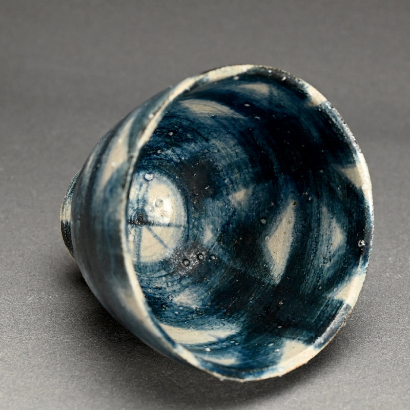 Exquisite Indigo Chawan Tea Bowl ー福島 寛子 “呉須絵茶碗”