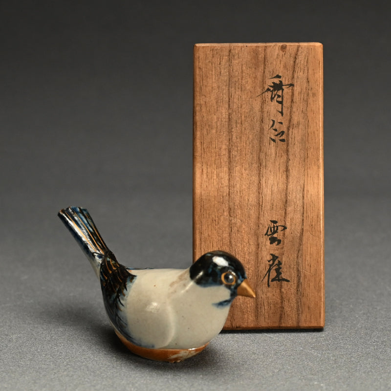 Miyagawa (Makuzu) Kozan Kogo Incense Case ー仁清写 香合 雲雀