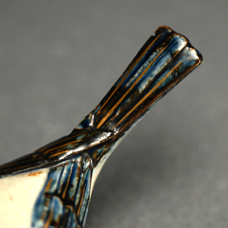 Miyagawa (Makuzu) Kozan Kogo Incense Case ー仁清写 香合 雲雀