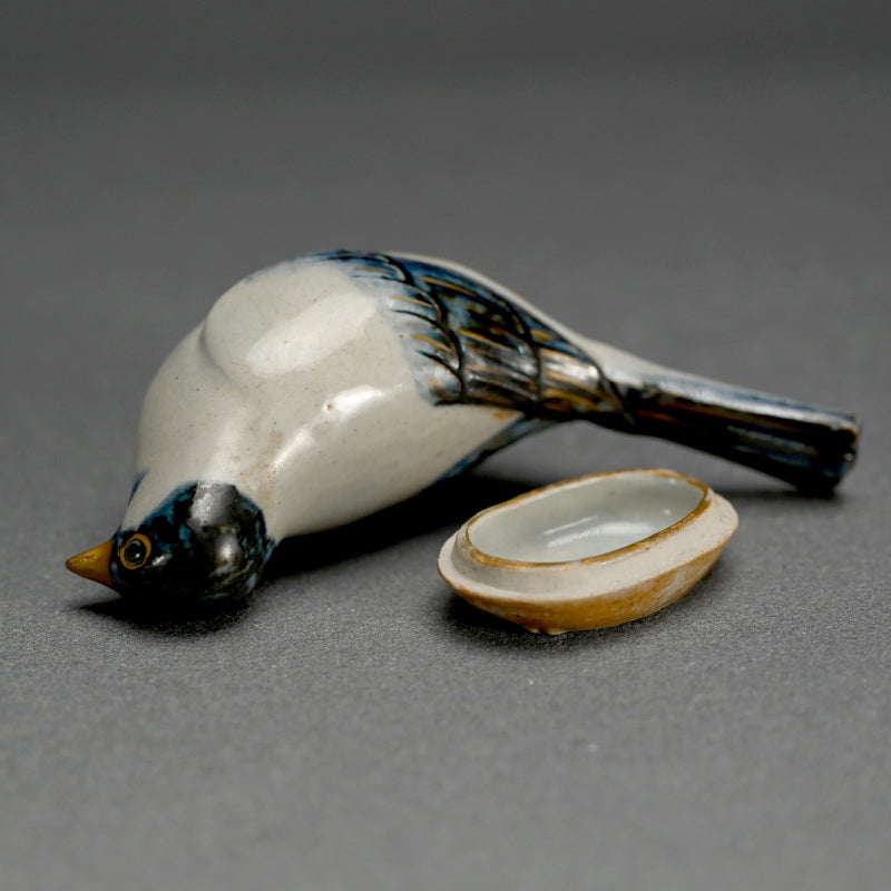 Miyagawa (Makuzu) Kozan Kogo Incense Case ー仁清写 香合 雲雀