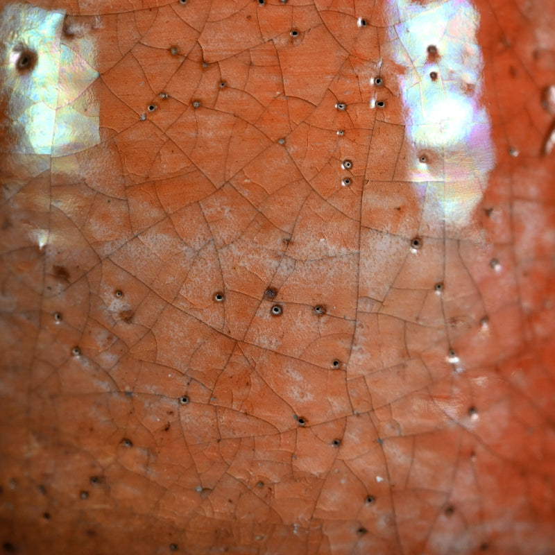 Edo p. Aka-Raku Chawan by Tea Master Gengensai ー赤楽茶碗 玄々斎 天元窯