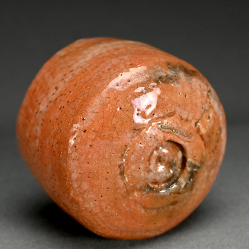 Edo p. Aka-Raku Chawan by Tea Master Gengensai ー赤楽茶碗 玄々斎 天元窯