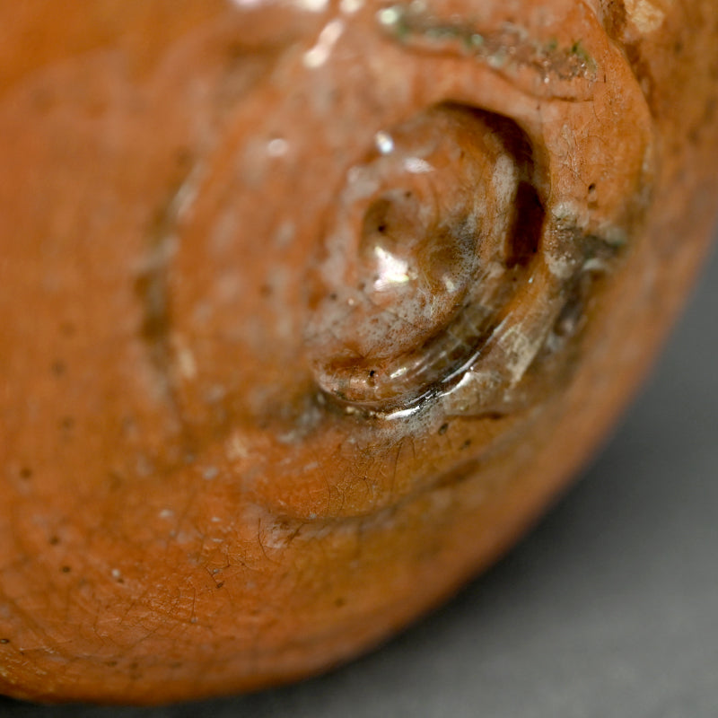 Edo p. Aka-Raku Chawan by Tea Master Gengensai ー赤楽茶碗 玄々斎 天元窯